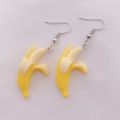 New Arrival Funny Banana Shape Creative Lovely Fruit Drop Earrings for Women Girls Korean Style Fashion Dangle Earring Jewelry.