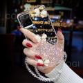 For Vivo Y21 Cover + Crystal Wrist Strap Fashion 3D Rhinestone Butterfly Shiny Glitter Girls Phone Case Clear Soft Silicone Bumper Shockproof Protective Back Cover. 