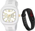 BUY 1 GET 1, New Silicon Analoge Fashionable Watch for Men,Fashion New Sports Bracelet LED Digital Watch Unisex,COMBO OFFER. 