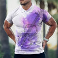Men's Polo Shirt Golf Shirt Funny Pattern 3D Printed Musical Guitar Outdoor Casual Street Short Sleeve Sports Fashion Street Top. 