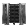 5 Panel Microphone Isolation Shield Recording Absorber Foam Panel.