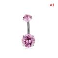 Heart Belly Button Ring Navel Piercing Ring Stainless Steel Belly Piercing Ring ANLAN.