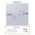 【beauty code store】INZATT Real 925 Sterling Silver Geometric Round Hoop For Fashion Party Fine Jewelry Minimalist Gift. 