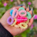 Multi Color Elastic Girls Hair Tie With Box. 