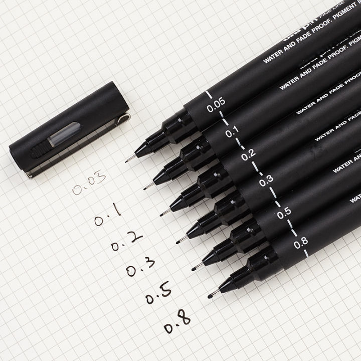 RHS%20Online%206PCS%20UNI%20Drawing%20Pen%20Ultra%20Fine%20Line%20Marker%20Black%20Ink%20005%2001%2002%2003%2005%2008%20Micron%20Sketch%20Pen%20Art%20Supplies%20-%20Image%202