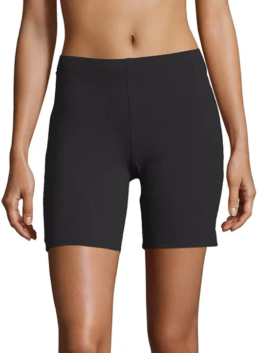 Women's%20Black%20Stretch%20Cotton%20Biker%20Shorts%20From%20Larong%20-%20Image%204