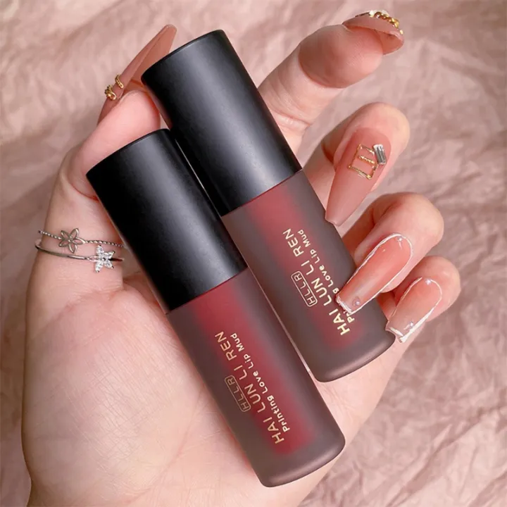 HAI%20LUN%20LI%20REN%20Velvet%20Matte%20Lip%20Tint%20Long-lasting%20Waterproof%20Silky%20Texture%20Lip%20Stick%20Red%20Brown%20Liquid%20Lipstick%20Lip%20Makeup%20Cosmetics%20-%20Image%202