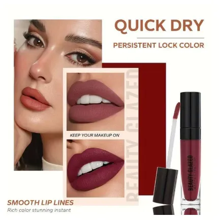Beauty%20Glazed%20Matte%20Waterproof%20Long%20Lasting%20Liquid%20Lipstick%20-104#DARK%20BROWN%20-%20Image%202