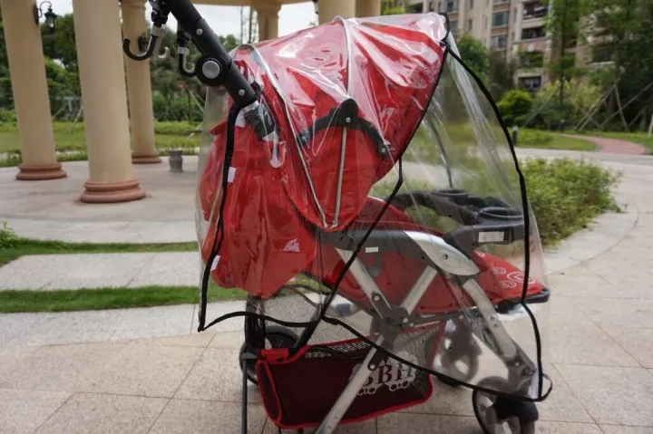 PVC%20material%20universal%20children's%20baby%20stroller%20dustproof%20and%20windproof%20umbrella%20car%20rain%20cover%20-%20Image%202
