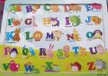 English, ABCD Wooden Alphabet Puzzle Board For 1-3 Years Old Girls and Boys For Learning- 60pcs Puzzle. 