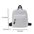 Mini Women Pure Nylon Zipper Backpack Solid Color Student School Shoulder Handbag Travel Top-hondle Bag for Female Phone Purse.