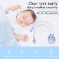 Newborn Baby Nasal Aspirator Owl Shape | Safe Silicone Nose Cleaner | Gentle Oral Suction Snot Remover for Babies. 
