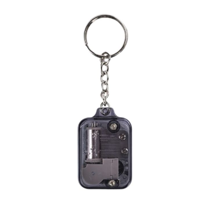 Useful Handy Crank Portable Musical Instrument Music Box Keychain Mechanical Movement