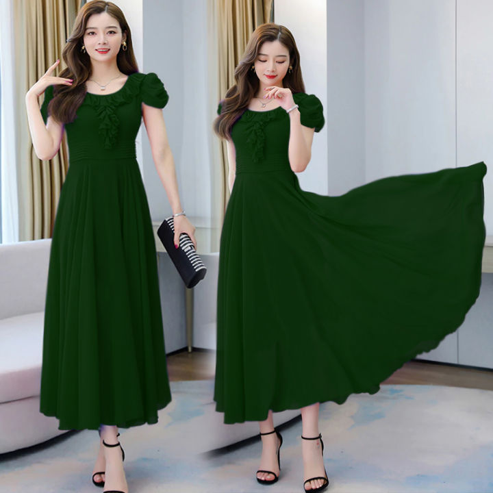 New%20Attractive%20Womens%20Chinese%20Neck%20Design%20Georgette%201%20Piece%20Long%20Kurti%20Stylish%20Fashion%20Wear%20-%20Image%205