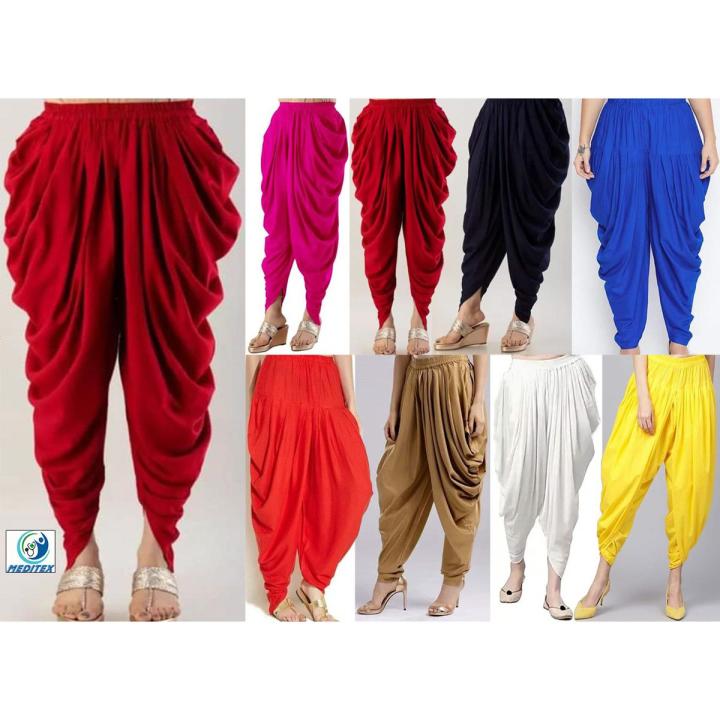 Refined Taste - woman's Belly dance Party Salwar Dhoti Belly Trousers pant with pocket for Women Girls - Durabilty Assured