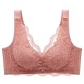 New lace women's bra top support gather side adjustment type without steel ring medium thick underwear women sexy push up bras. 
