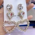 【beauty code store】JZTOP Luxury Big Love Heart Drop Earrings Woman Fashion Statement Long Dangle Earrings Wedding Jewelry.