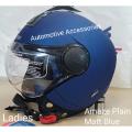 AEROSTAR AMAZE PLAIN MATT BLUE LADIES HELMET. 