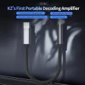 KZ AM01 Type-C to 3.5mm Audio Adapter 32bit/384kHz Hi-Fi DAC + IC Amplifier Dual Chip Earphone Audio Cable. 