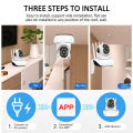 Five antenna V380 Pro Wireless CCTV Camera Wifi Connect to Phone 1080P IP Camera 360 Degree Portable Indoor Night Vision Baby Monitor CCTV Security Camera with voice. 
