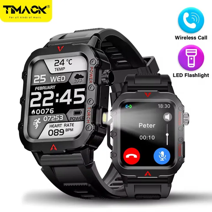 Timack%C2%AE%20Q11%20Smart%20Watch%201.96inch%20Large%20Screen%20HD%20Bluetooth%20Call%20Voice%20Assistant%20Men%20Smartwatch%20Sports%20Fitness%20Tracker%20-%20Image%202