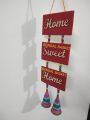 Handicraft wall hanging "Home Sweet Home" jute material.