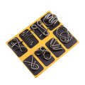 Puzzle Toy Nine Chain 24 Piece Complete Set for Elementary School and Childrens Intelligence Iron Ring Buckle. 