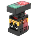 Push Button Switch AS-22/25N Double Push-Button with LED Light NO+NC On-Off Momentary. 