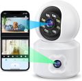 Dual Lens & Dual Screen,smart Security Camera,1080p Hd V380 WiFi IP CAMRA. 
