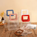 Transparent Handbag Waterproof PVC Shopping Bags Soft Jelly Tote Bag Plastic Gift Bags Home Clothing Drinks Storage Packaging 1Pcs. 