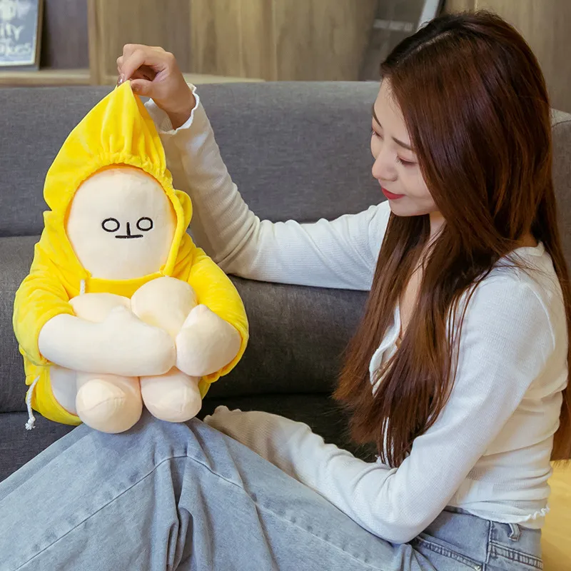 Peluche Banane Drôle Man Toy Poupée en peluche avec aimant de décompression Cadeau d'anniversaire Peluche Banane Drôle Man Toy Poupée en peluche avec aimant de décompression Cadeau d'anniversaire