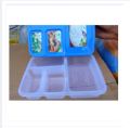 4 Container Plastic Multicolor Tiffin Lunch Box 1 pcs. 