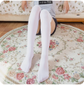Japanese Style Women Stockings Candy Color Breathable Absorbing Sweat Anti-slack Casual Thigh High Over Knee High Socks Girls Female Long Knee Sock 1Pcs. 