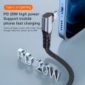 ADC-009 20W USB-C/Type-C to 8 Pin Double Elbow Data Cable, Length:2m. 