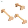 2Pcs Wood Parallettes Fitness Sturdy Stable Handstand Push up for Gym 25 cm. 