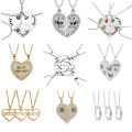 New Best Friends Necklace For Women Girls Broken Heart Puzzle Musical Note Pendant Necklaces BFF Friendship Forever Jewelry Gift.