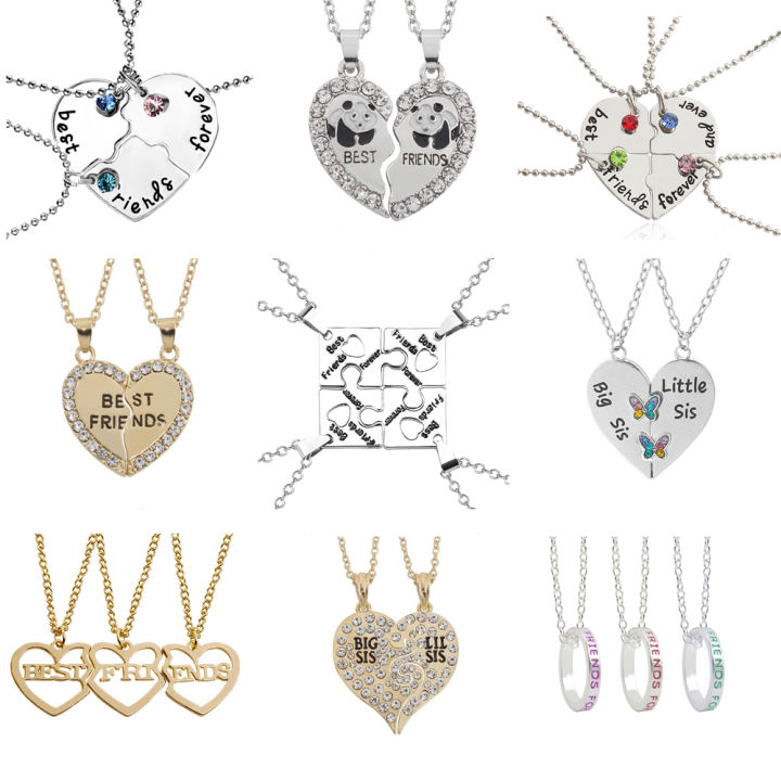 New Best Friends Necklace For Women Girls Broken Heart Puzzle Musical Note Pendant Necklaces BFF Friendship Forever Jewelry Gift