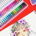 Dual Tip Brush Marker Pens 24 CAlors,Brush Tip with Fineliner 0.4mm Markers Pen for Writing Drawing Adult Coloring Books Planner Sketch Book Calendar Note. 