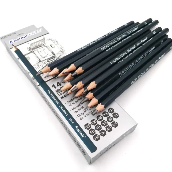Kasimir%20Drawing%20Pencils%2014pcs/set%2012B,%2010B,%208B,%207B,%206B,%205B,%204B,%203B,%202B,%20B,%20HB,%202H,%204H,%206H%20Graphite%20Sketching%20Pencils%20Professional%20Sketch%20Pencils%20Set%20for%20Drawing%20-%20Image%202