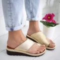 Women Summer Sandals Comfy Platform Flat Shoes Sole Ladies Casual Soft Big Toe Foot Sandal Orthopedic Bunion Corrector Slippers. 