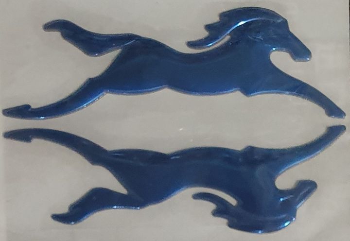 2pcs Apache Horse Bike Logo Model Emblem 3D Chrome Sticker for TVS Apache (Both Side of Petrol Tank)