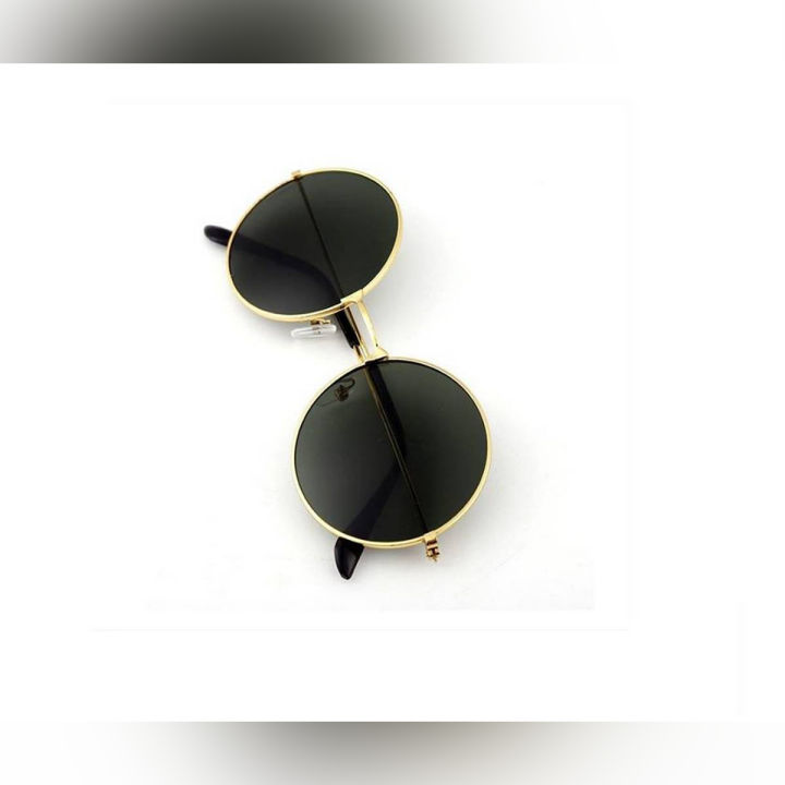 Round Shape men WOMEN Sunglasses- Black