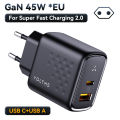VOLTME GaN 45W USB C Charger Type C Wall Charger PD Super Fast Charging For Samsung Galaxy S23 Ultra Quick Charge For iPhone 15 Superman.