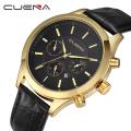 CUENA Watches Men fashion watch luxury brand Quartz Watch Leather Blet Mens Watches Clock.