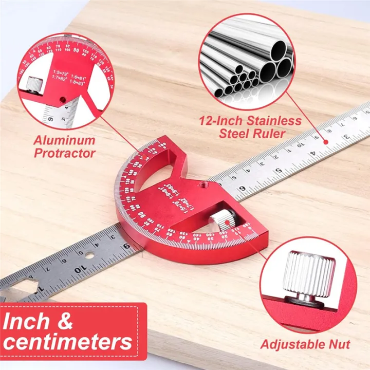 Protractor%20Angle%20Finder%20Red%20Protractor%20Angle%20Finder%20Aluminum%20Angle%20Ruler-Protractor%20for%20Woodworking,%20Angle%20Measuring%20Tool%20with%200-180%20Degrees%20-%20Image%204