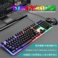 Bosston 8310 Mechanical Feeling Luminous Suspension Wired Gaming Keyboard and Mouse Suit Illuminant Keyboard Mouse Suit. 