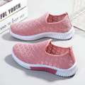 Summer Old Beijing Cloth Women's with Hollow Breathable Casual Soft Sole Mesh Flat Bottom, One Step, Mom's Shoes. 