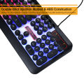 Rainbow LED Backlit Gaming Keyboard Illuminated Keyboard Ergonomic Design Office Work Keyboard for PC Laptop.