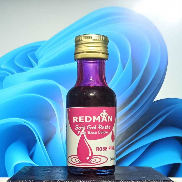 Redman Color REDMAN ( ROSE PINK ) Soft Gel Paste Base Food Color ROSE PINK - 28ml ...