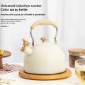 2.5L Teapot Stainless Steel Whistling Tea Kettle Stovetops Food Grade Tea Pot With Heat-Proof Handle For Gas Induction Cookers-2.5L. 